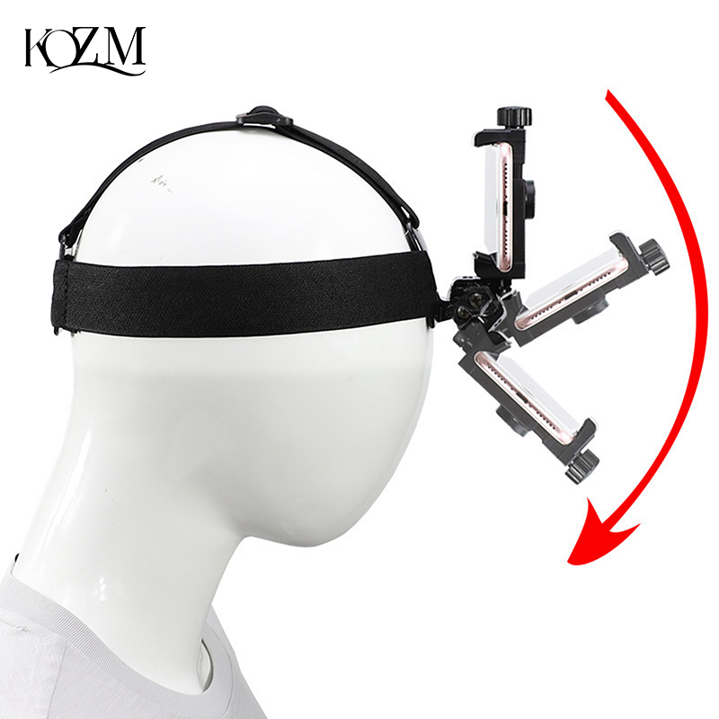Phone Accessories Unique - ヘッドマウントヘッドバンドブラケット調整可能なライブブロードキャスト携帯電話ホルダー一人称視点固定ブラケットギフト
