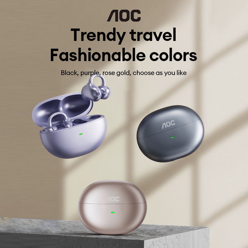 Wireless Earbuds Case - AOC ACD2544 ワイヤレスBluetoothイヤークリップイヤホン オープンイヤーヘッドホン サラウンドステレオサウンド 低遅延