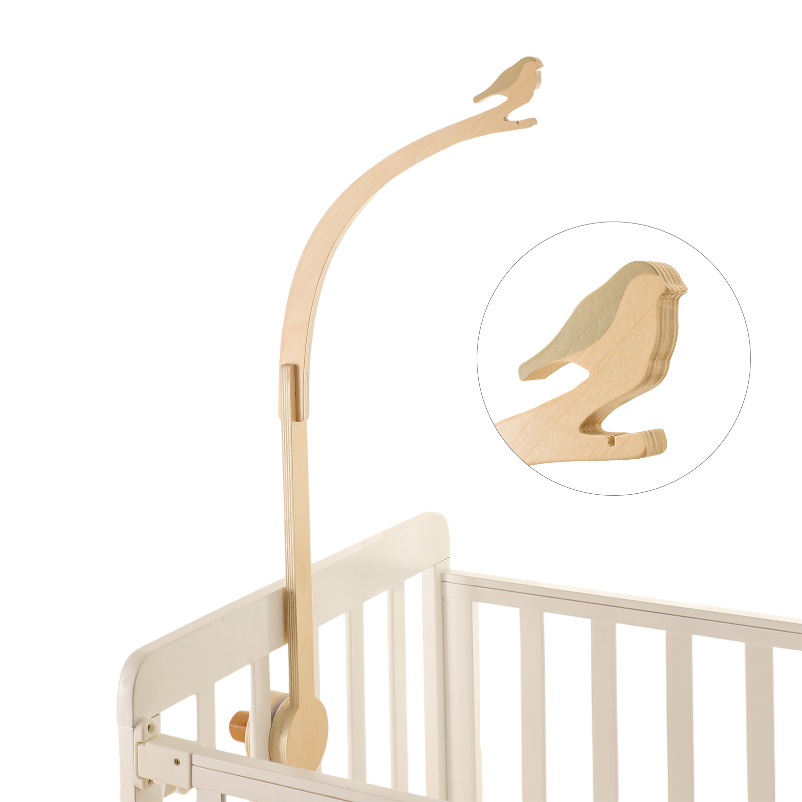 Phone Accessories Hanger - 木製のモバイルハンギングガラガラ,子供用の動物の形をしたおもちゃの吊り下げ式フック,小さな鳥,ベルホルダー,漫画のベビーベッド,赤ちゃんの装飾アクセサリー