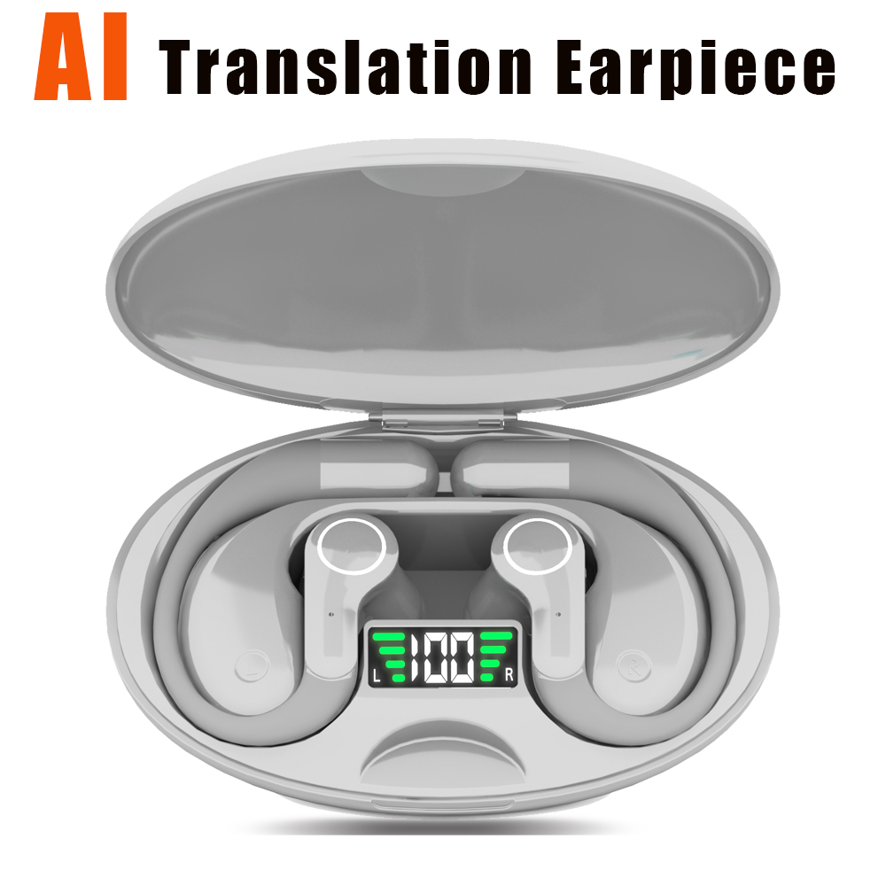 Wireless Earbuds Case - AI翻訳イヤホンデバイス、リアルタイム双方向翻訳、150以上の言語対応、旅行、学習、ショッピング、ビジネスに最適