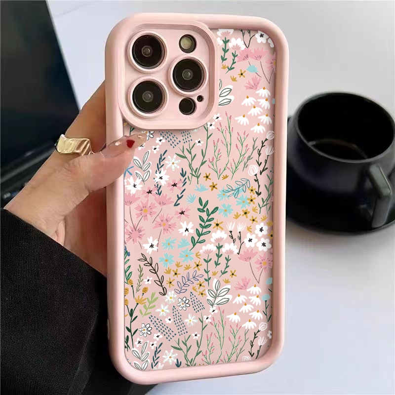 Phone Accessories Iphone - ピンクの竹と花柄のiPhoneケース Xiaomi Redmi Note 14 13