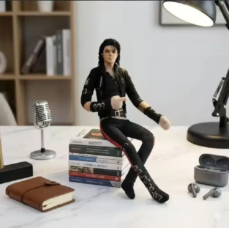 Phone Accessories Supplier - 新しい//ホットスタイルマイケル・ジャクソンコスプレ小道具人形ぬいぐるみフィギュア人形部屋の装飾抽象的な関節可動小道具ギフト