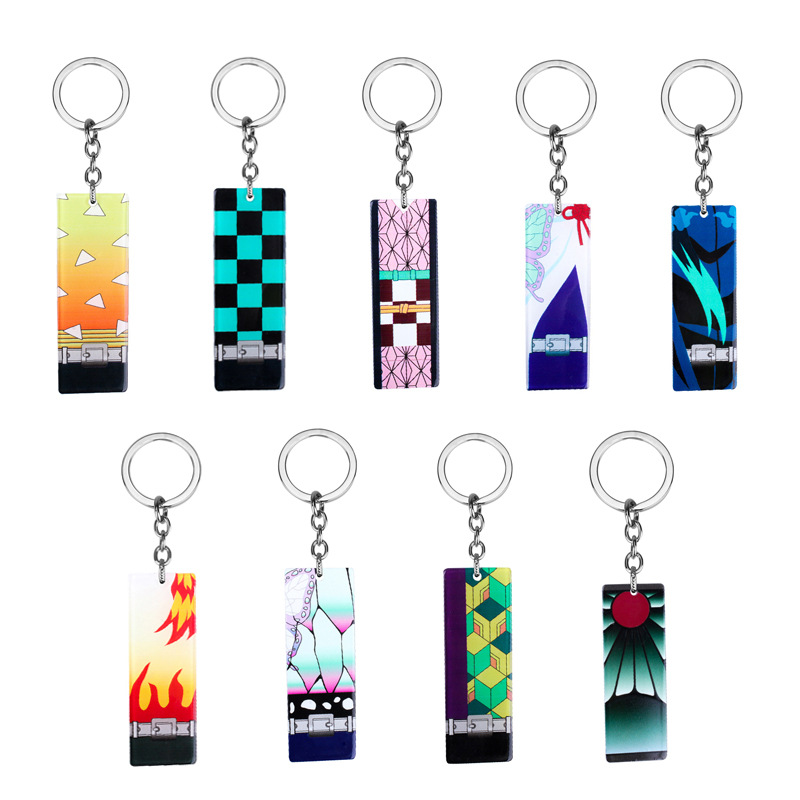 Phone Accessories Demon Slayer - キーホルダー悪魔の刃竈門炭治郎アクリル面白いアニメペンダント飾りキーチェーン電話バッグストラップキーリングギフトアクセサリー