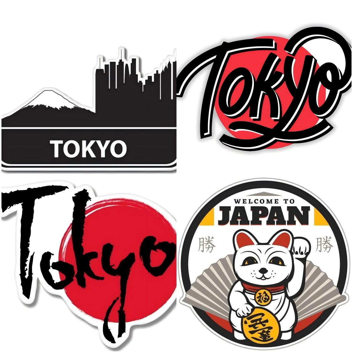 Phone Accessories Tokyo - 東京ステッカー日本車 JDM 日本窓ラップトップバンパー電話ビニールデカール防水自動車装飾アクセサリー