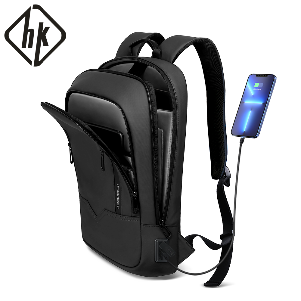 Phone Accessories Business - HK スリムビジネスバックパック メンズ 17.3インチ ノートパソコンバッグ USBポート付き