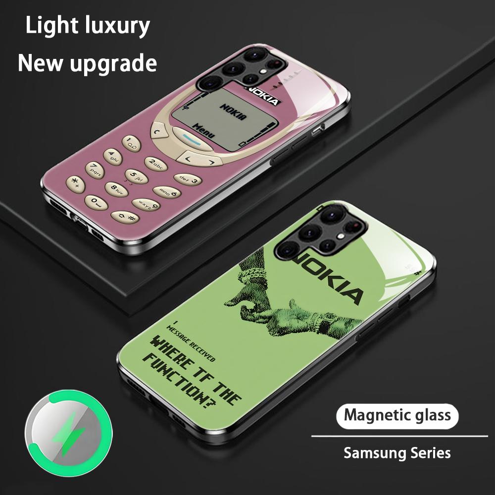 Magnetic Phone Case - クールなN-Nokiaes-sブランドのスマホケース、Samsung S26 S25 S24 S23 S22