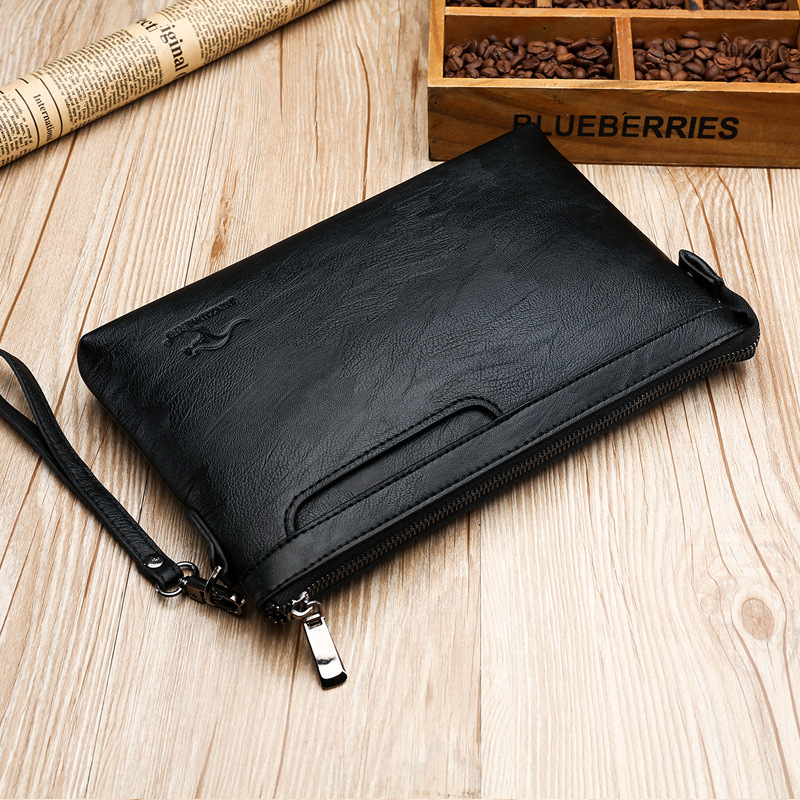 Phone Accessories Business - ビジネスクラッチバッグ高品質 PU 封筒バッグファッションブランドデザインハンドバッグカジュアル旅行メンズ財布携帯電話ポケット