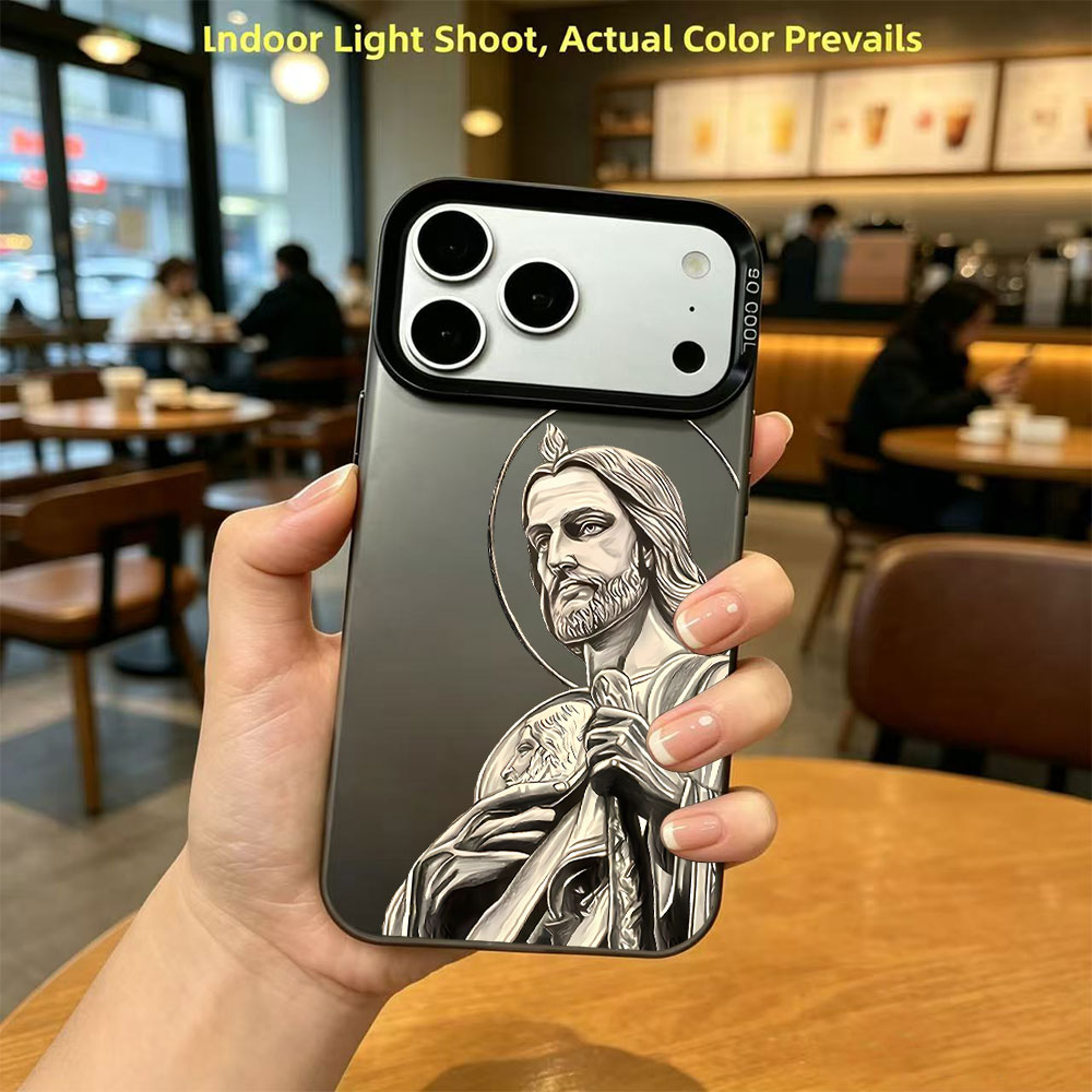 Phone Accessories To Sell - サン・ジュダス・タデオ柄デザインのiPhoneケース（iPhone 18、17、16、15、14、13、12、11 Pro、Xs Max、Plus、Air、Mini、XR、X、17e、16e対応）保護カバー