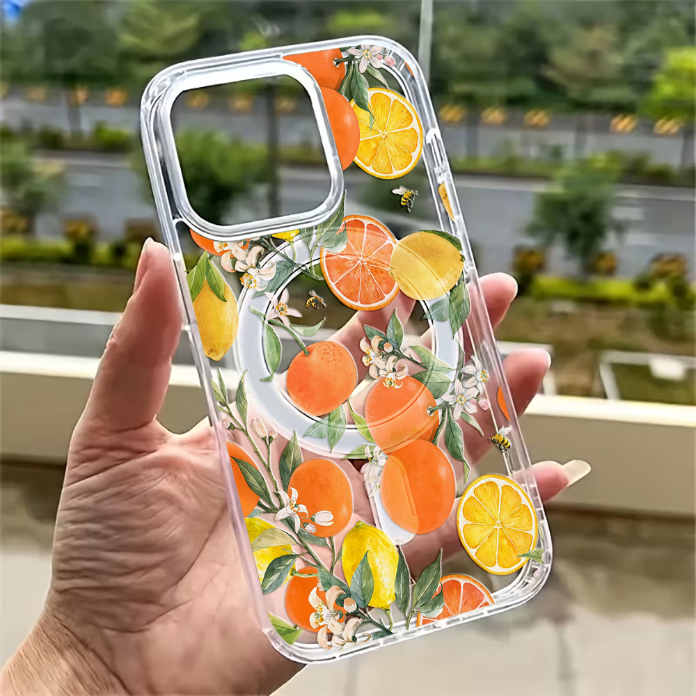 Magnetic Phone Case - 夏のレモン柄iPhoneケース iPhone 17 16 15 14