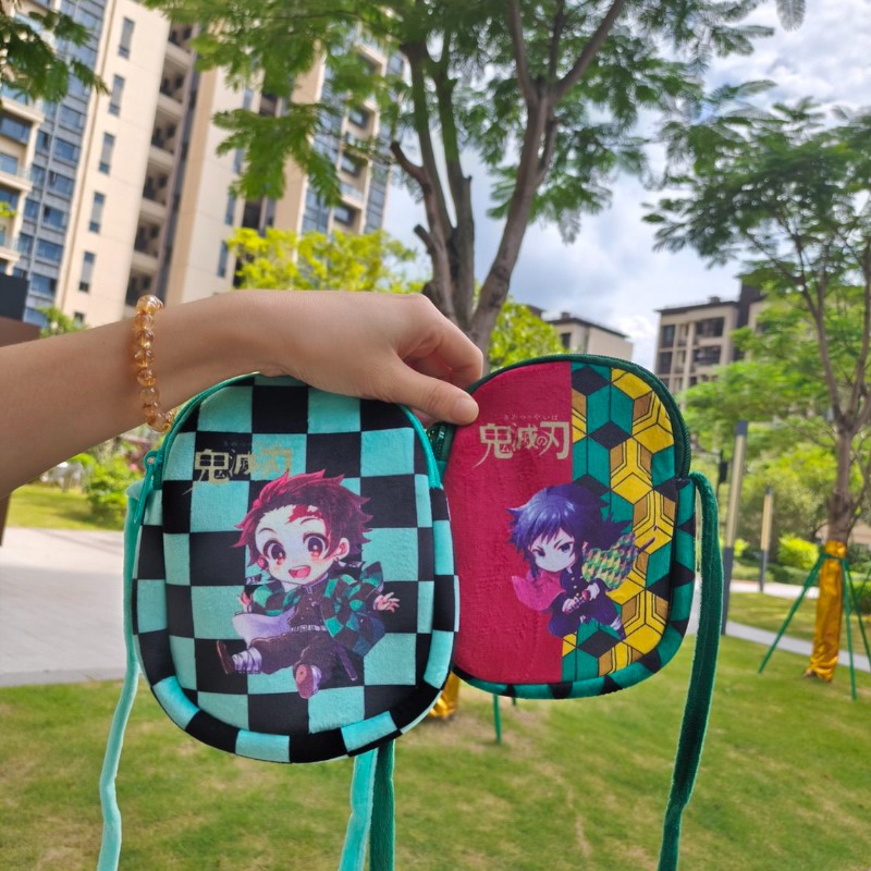 Phone Accessories Demon Slayer - アニメ鬼滅の刃ぬいぐるみクロスボディバッグ 竈門炭治郎 冨岡義勇 携帯電話バッグ 学生ショルダーバッグ 祭りギフト