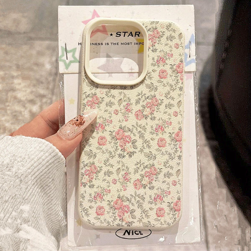 Phone Accessories To Sell - 愛らしい女の子の花柄ホワイトクラシックソフトフォンケース iPhone 17 Pro Max 16