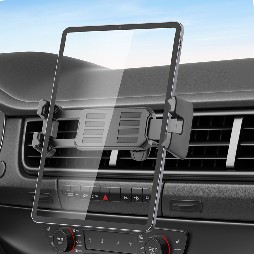 Phone Accessories Hanger - ユニバーサル車のエアベントタブレットスタンド電話ホルダー調節可能なノブ & フック 4-14 インチデバイス IPhone