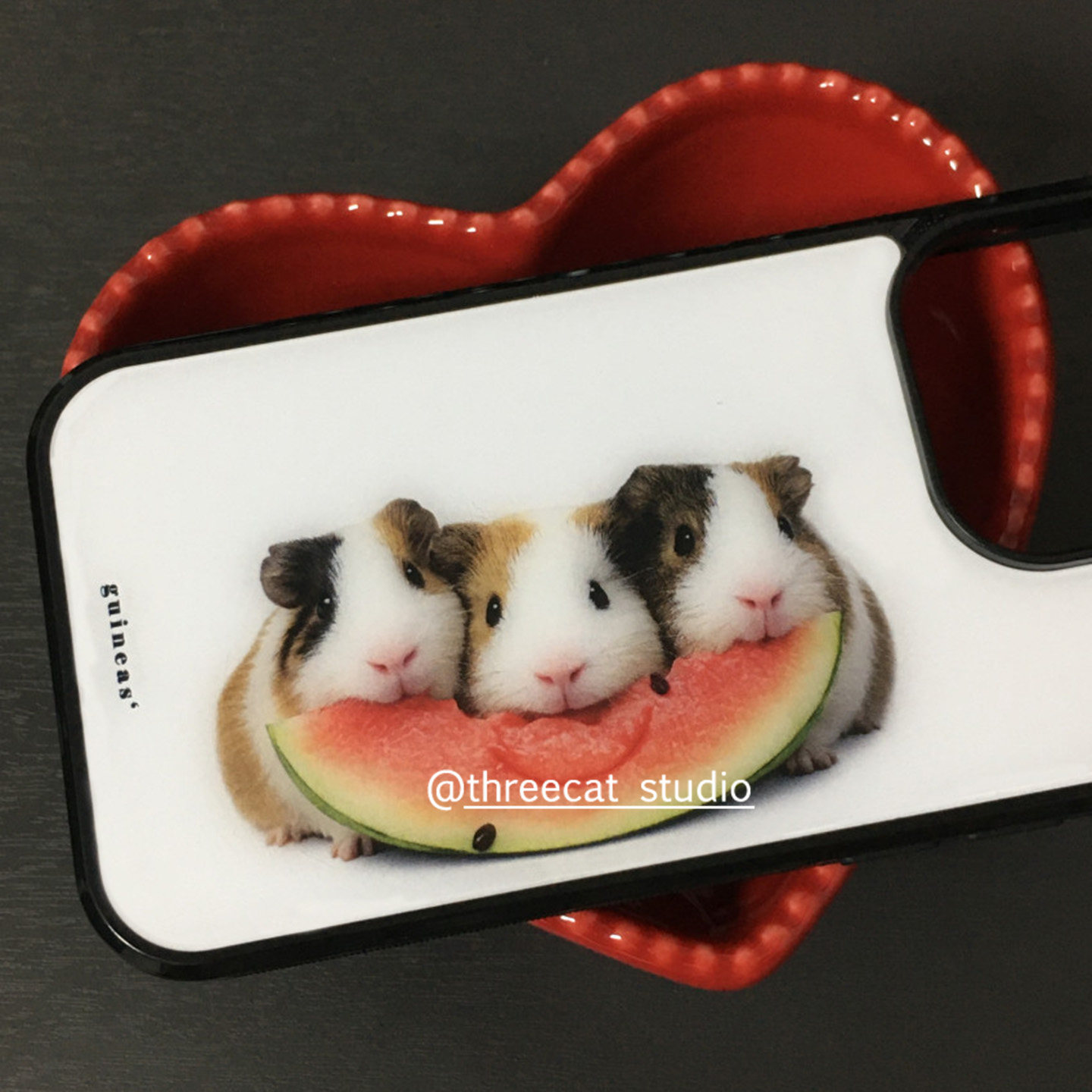 韓国のインスタ映えするモルモットがスイカを食べるデザインのi - Phone Accessories Iphone のレビューと価格