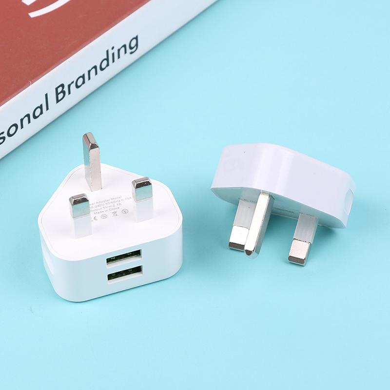 ユニバーサル3ピンウォールチャージャー,1または2つのUSB - Phone Accessories Unique のレビューと価格