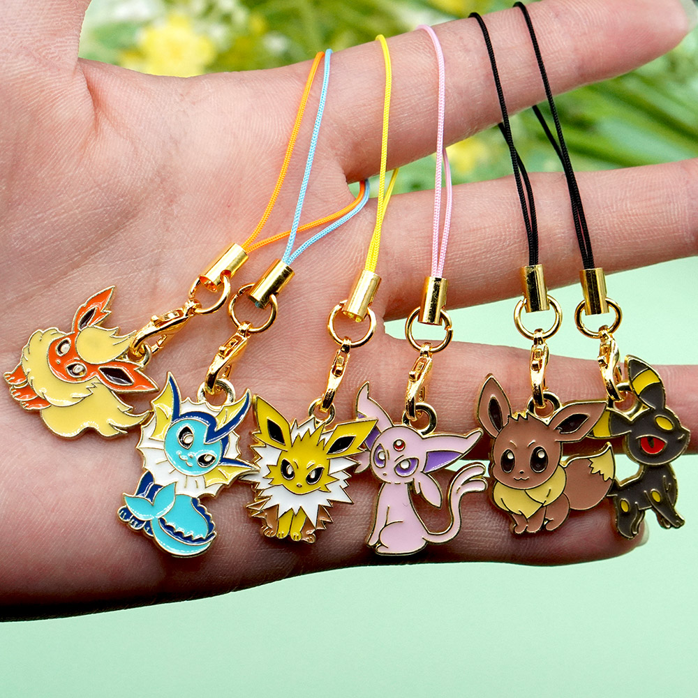 6個入り ホットアニメ ポケモン イーブイ スマホチャーム  - Phone Accessories Supplier のレビューと価格