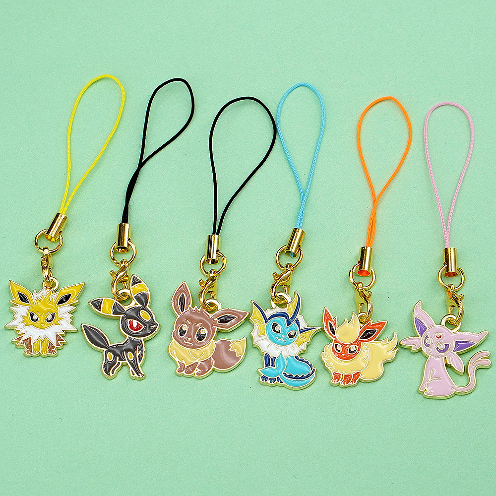 6個入り ホットアニメ ポケモン イーブイ スマホチャーム  - Phone Accessories Supplier のレビューと価格