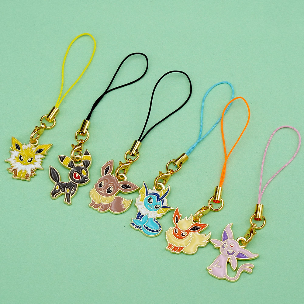 6個入り ホットアニメ ポケモン イーブイ スマホチャーム  - Phone Accessories Supplier のレビューと価格
