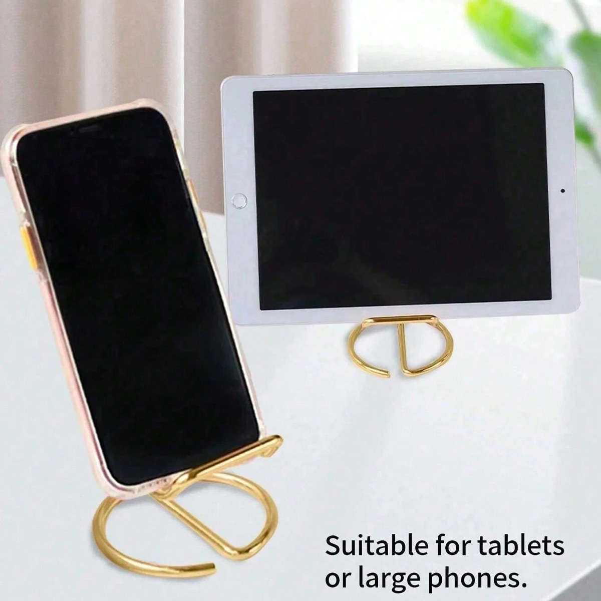 デスク用ポータブル携帯電話スタンド シンプルな金属製名刺ホル - Phone Accessories Business のレビューと価格