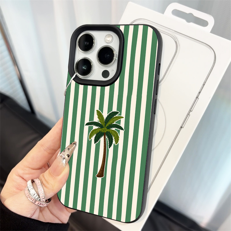 ココナッツツリーストライプ柄スマホケース iPhone Ai - Phone Accessories To Sell のレビューと価格
