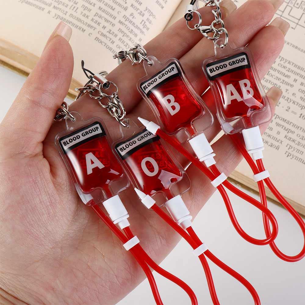 タイプA B O AB型血液バッグキーホルダー PVCバッグ - Phone Accessories Unique のレビューと価格