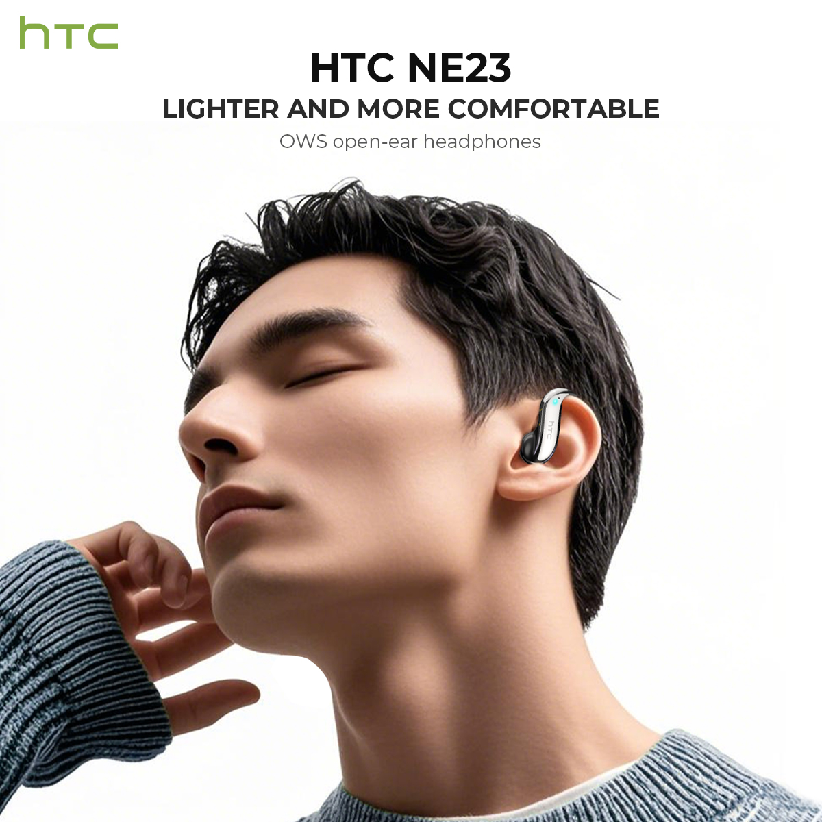 オープンイヤー Bluetooth ヘッドフォン HTC 3 - Wireless Earbuds Case のレビューと価格