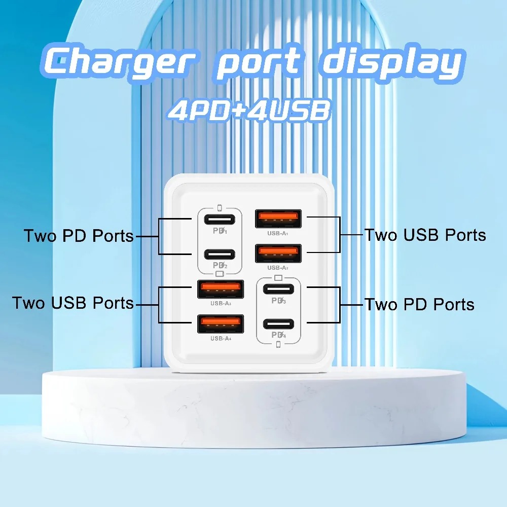 240W 8in1 USB-C GaN充電器 急速充電対応  - Phone Accessories Supplier のレビューと価格