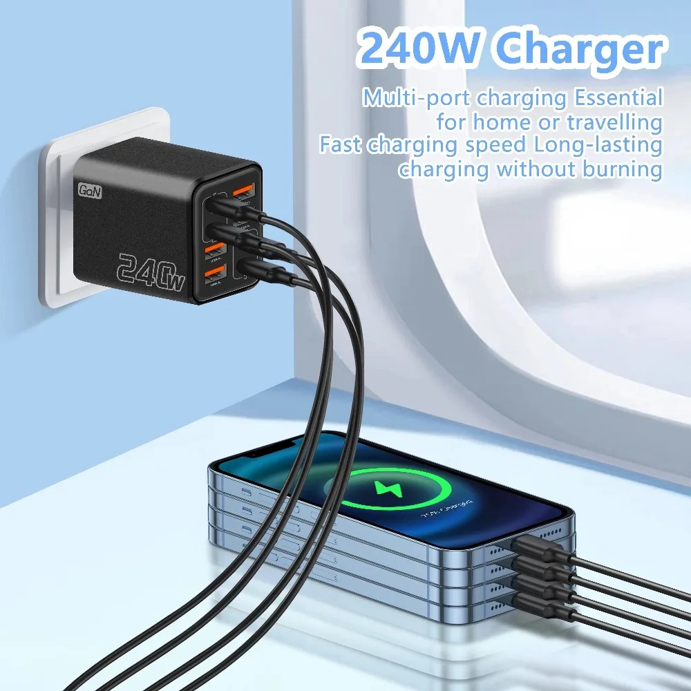 240W 8in1 USB-C GaN充電器 急速充電対応  - Phone Accessories Supplier のレビューと価格