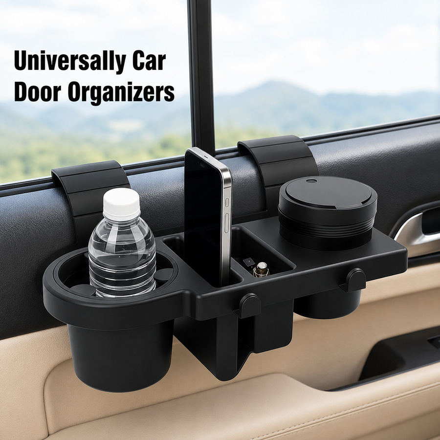 車のドアエッジオーガナイザー、カップホルダー、電話スロット、 - Phone Accessories Hanger のレビューと価格