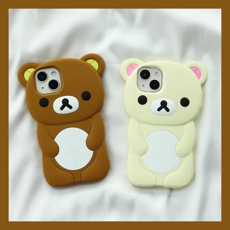 リラックマ シリコン製スマホケース 可愛い漫画風 全面保護  - Phone Accessories Business のレビューと価格