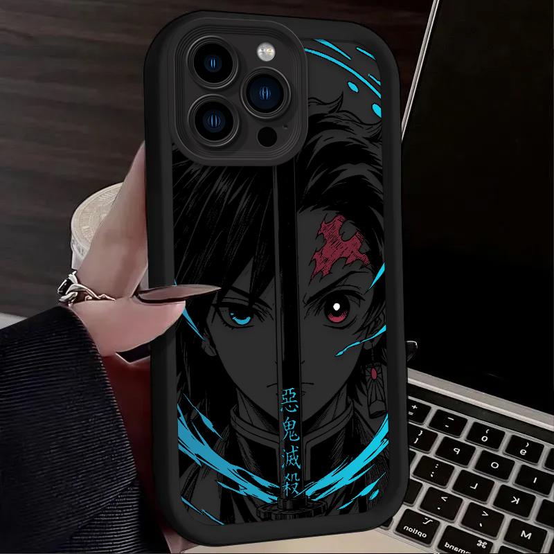 鬼滅の刃 ハーフフェイス アニメ スマホケース iPhone - Phone Accessories Demon Slayer のレビューと価格