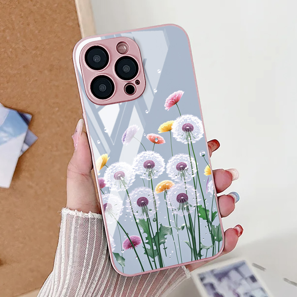 蓮の花柄 iPhoneケース iPhone 16 Proケー - Tempered Glass Screen のレビューと価格