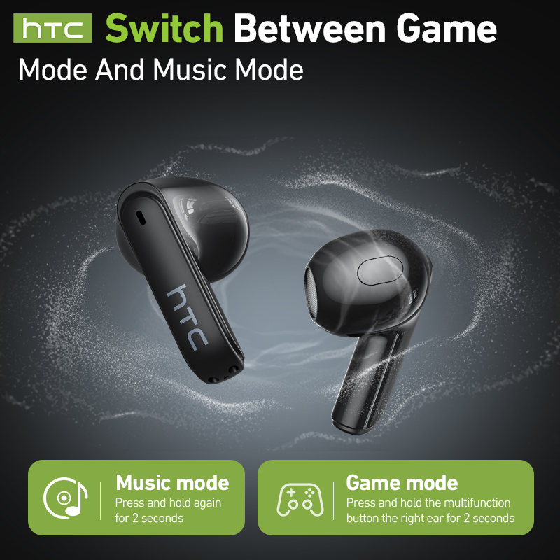 hTC ワイヤレスゲーミングイヤホン LCDスマートスクリー - Wireless Earbuds Case のレビューと価格