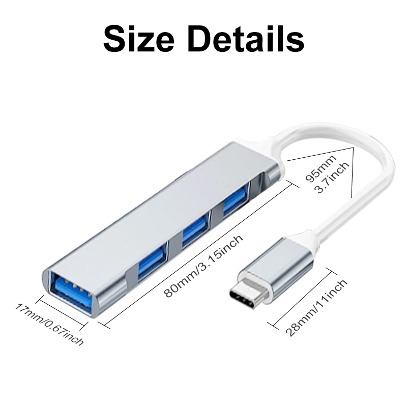 4 in 1 USB 3.0 ハブ OTG スプリッターアダ - Phone Accessories Distributor のレビューと価格